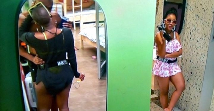 During the pool party Liema was watching Jareed and Mpumi but did not want to join them this time