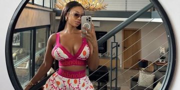 Mihlali enjoying herself out on a vacation