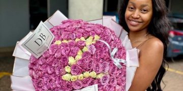 Zee from Big Brother Mzansi Radiates Joy as She Shares a Stunning Photo With Her Bouquet of Flowers