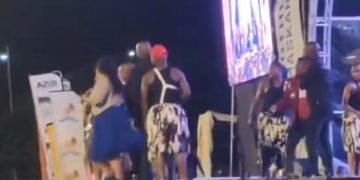 Watch: Microphone Grabbing Incident Rocks Moses Mabhida Stadium Performance