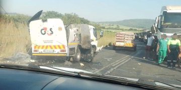 Brazen Robbery on R34 Highway Leaves Cash Van Bombed