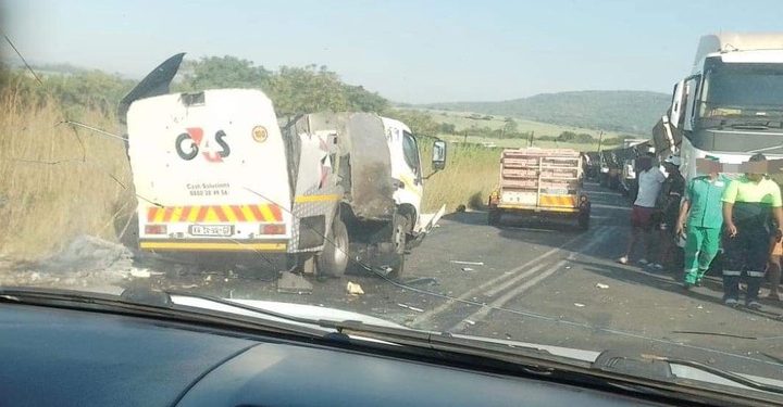 Brazen Robbery on R34 Highway Leaves Cash Van Bombed