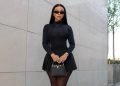 Faith Nketsi Asking What Is On The Menu In All Black Stunning Outfit