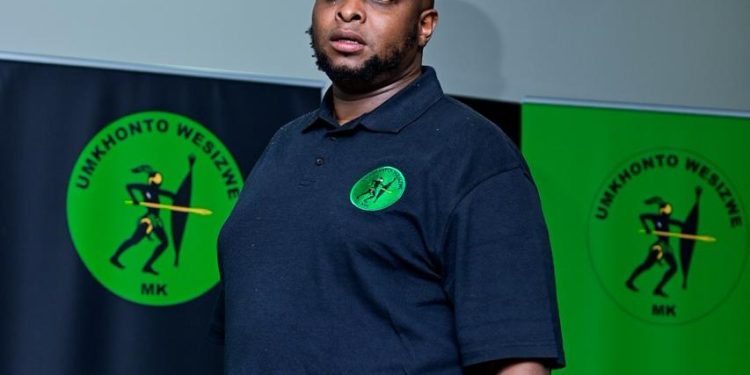 Former EFF deputy president Floyd Shivambu in MK Party regalia