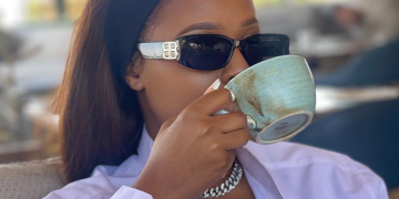 Natasha Thahane Welcomes Monday In Style With Stunning Black And White Outfit And Coffee Ritual
