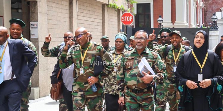 MK Party MPs Spark Controversy by Wearing Camouflage Gear to Parliament