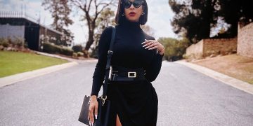 Minnie Dlamini’s Elegance Shines in All-Black Ensemble at Funeral, Captivating Fans with Timeless Beauty and Style