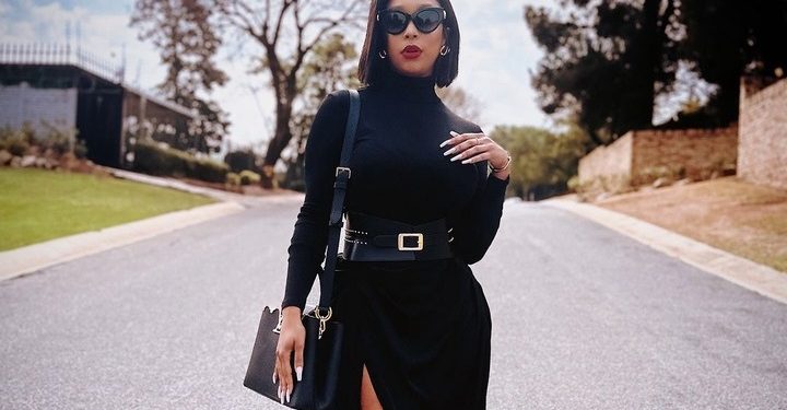 Minnie Dlamini’s Elegance Shines in All-Black Ensemble at Funeral, Captivating Fans with Timeless Beauty and Style