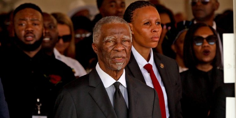 Mbeki Snubbed at Tito Mboweni’s Funeral, Sparking Questions About Political Unity in South Africa