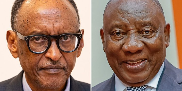 Diplomatic Clash: Kagame Rebukes Ramaphosa Over ‘Militia’ Comment on Rwanda Defence Force
