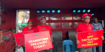 EFF Stages Dramatic Treasury Protest in “Economic War” Against VAT and Austerity
