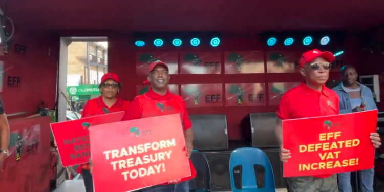 EFF Stages Dramatic Treasury Protest in “Economic War” Against VAT and Austerity