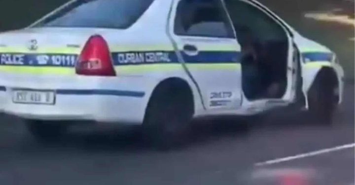 KZN Police Officer Faces Disciplinary Action After Driving Doorless SAPS Vehicle
