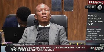 “Malema’s Closed Eyes Spark Debate During Judicial Interview”