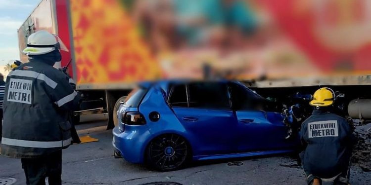 Two Men Killed in Devastating Collision Between Car and Truck in Durban CBD