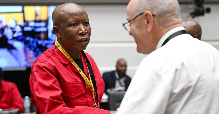 Paul O’Sullivan tells Julius Malema to stop singing a political chant during a committee hearing