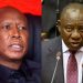 Amid global leadership changes, a user urged the US to target Ramaphosa and Julius Malema