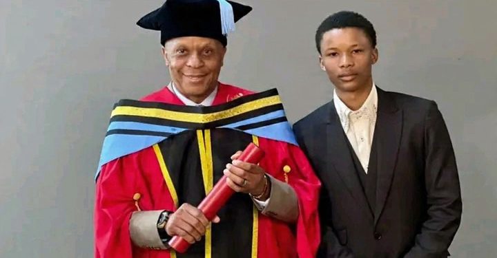 Rare photo of Doctor Khumalo with his son Diego surfaces online