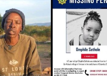 The Grandmother Of The Missing Omphile Sithole Has Been Arrested For Her Disappearance