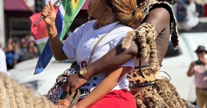 Jacinta Ngobese Seen Riding a Horse During an Anti-Illegal Immigrant Protest in Durban